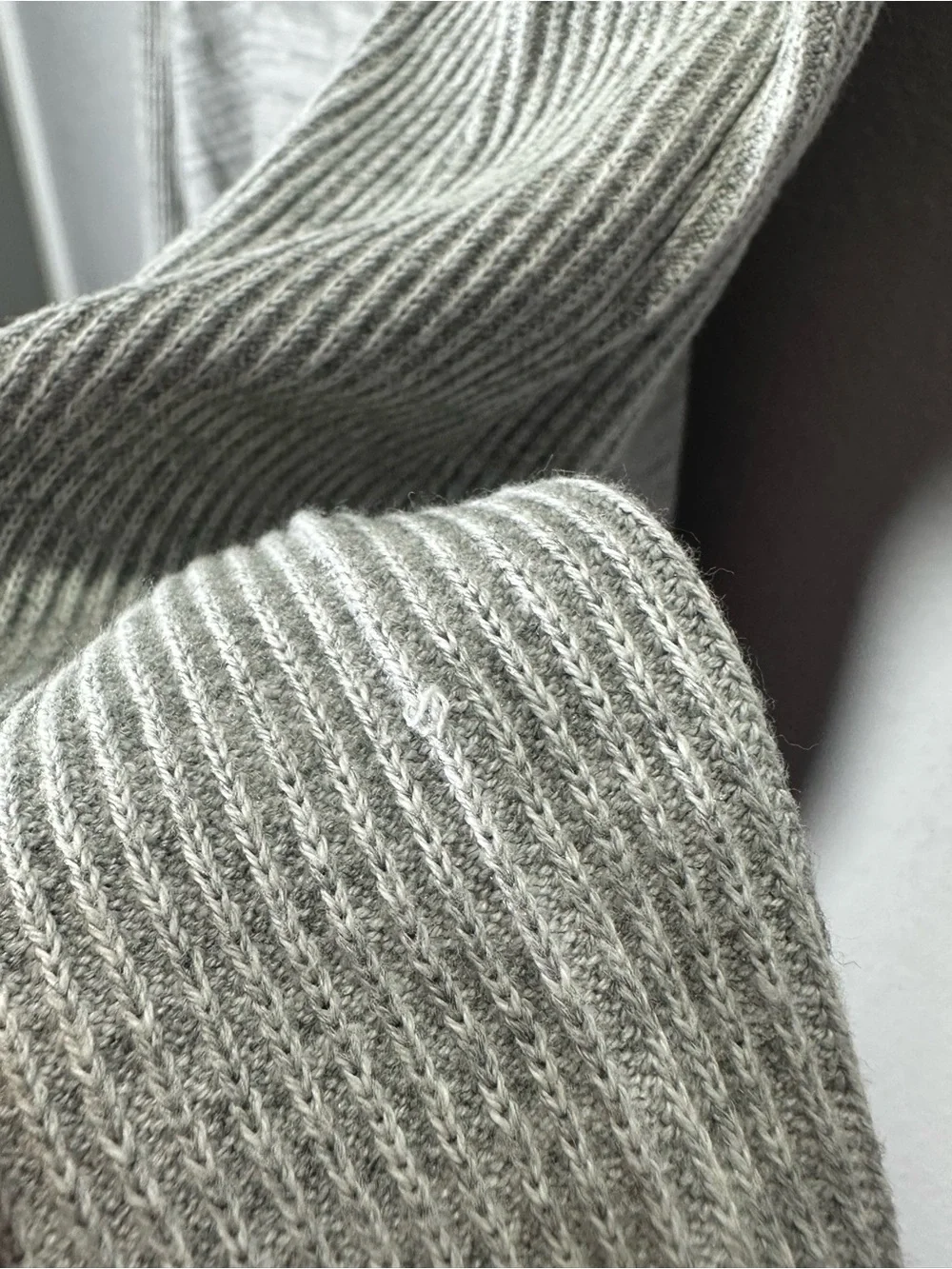 Calvin Klein Light Gray Zip-Up Knit Jacket